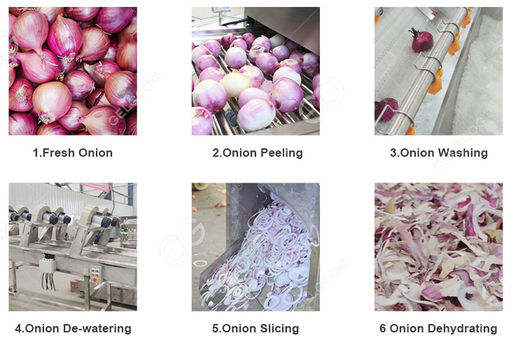 dried onion flake process