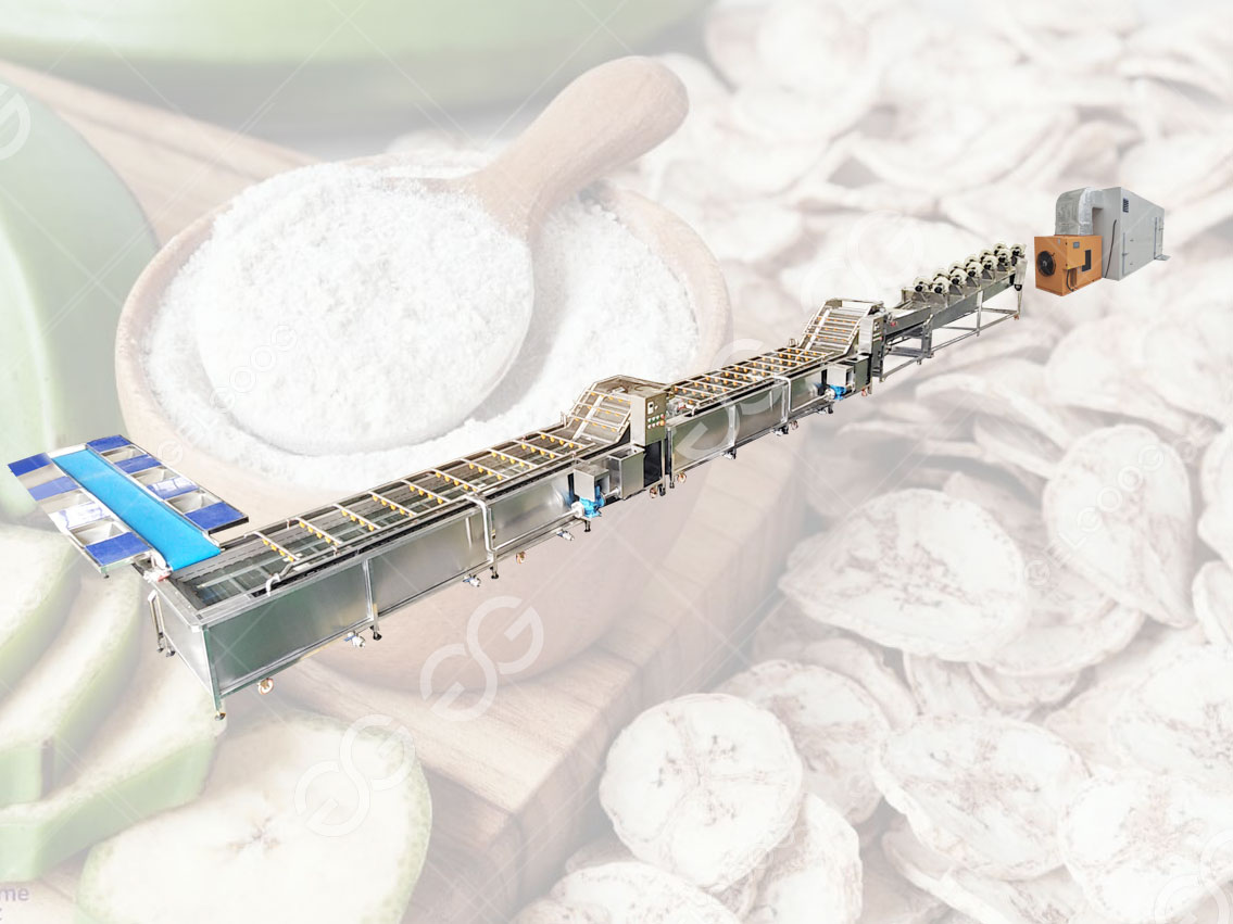 plantain flour processing line
